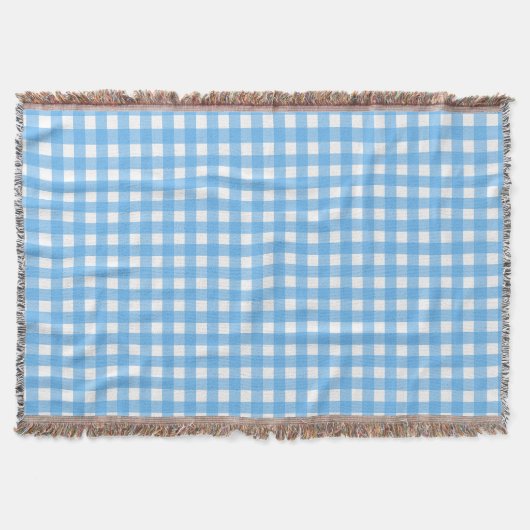 Himmelblauer Gingham Decke (Vorderseite)