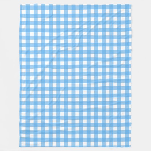 Himmelblauer Gingham Fleecedecke (Vorderseite)