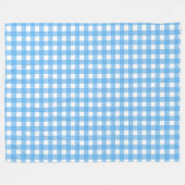 Himmelblauer Gingham Fleecedecke (Vorderseite (Horizontal))