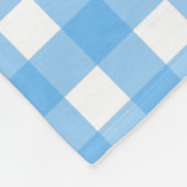 Himmelblauer Gingham Fleecedecke (Ecke)