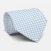 Himmelblauer Gingham Krawatte (Gerollt)