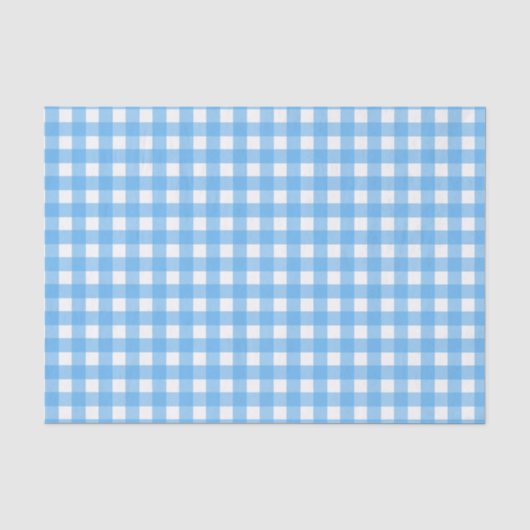 Himmelblauer Gingham Seidenpapier (Vorderseite)