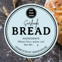Himmelblauer Logo Bäckerei Sauerteigbrot Aufkleber