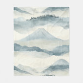 Himmelblauer Schneeberg-Wolkenlandschaftsmuster Fleecedecke (Vorderseite)