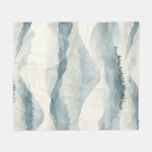 Himmelblauer Schneeberg-Wolkenlandschaftsmuster Fleecedecke (Vorderseite (Horizontal))
