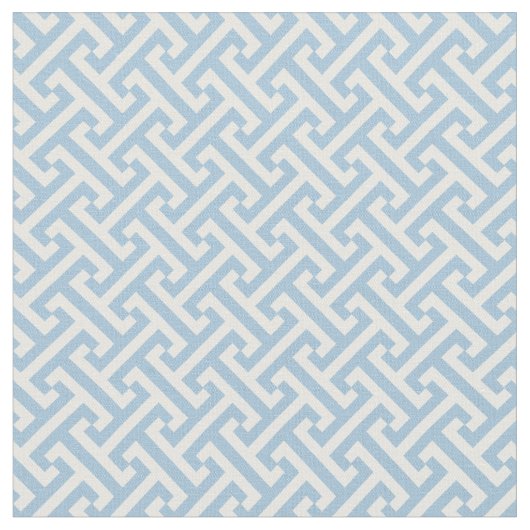 Himmelblaues Griechisches Schlüssel-Muster Stoff (Nahaufnahme)