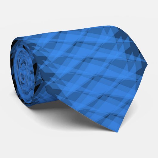 Himmelblaues modernes abstraktes Design mit Stache Krawatte (Gerollt)