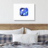 Himmelblaues Muster Leinwanddruck (Insitu (Schlafzimmer))