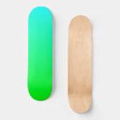 Himmelblaues und grünes Gradient Skateboard Deck (Vorderseite)