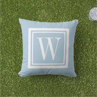 Himmelblaues und weißes klassisches quadratisches