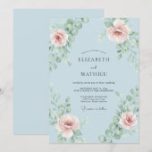 Himmelblüten-Hochzeit Einladung (Vorne/Hinten)