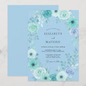 Himmelblüten-Hochzeit Einladung (Vorne/Hinten)