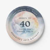 Himmelfahrt Himmelfahrt 40. Geburtstag Pappteller (Vorderseite)