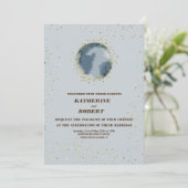 Himmelfahrt Mitternacht blauer Mond Hochzeit Invit Einladung (Stehend Vorderseite)