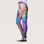 "Himmelflüster: Hyper-Realistische Regenbogenwut Leggings (Links)