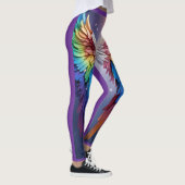 "Himmelflüster: Hyper-Realistische Regenbogenwut Leggings (Rechts)