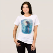 Himmelgeist in wirbelndem Kosmos Tri-Blend Shirt (Vorderseite voll)