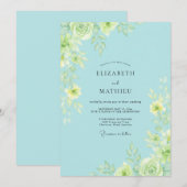 Himmelgemaltes-Blatt-Hochzeit Einladung (Vorne/Hinten)
