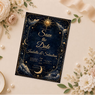 Himmelhochzeit Astrologie Vintage Save The Date