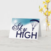 himmelhoher Skydiver Karte (Gelbe Blume)