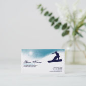 himmelhoher Snowboarder Visitenkarte (Stehend Vorderseite)
