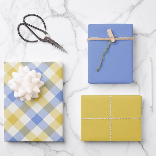 Himmelkariert Geschenkpapier Set (Vorderseite)