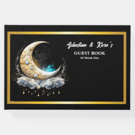 Himmelmond Silhouette Sternennacht Gästebuch