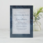 Himmelnächtlicher Himmel mit dem Brunch von Frame Einladung (Stehend Vorderseite)