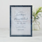 Himmelnächtlicher Himmel mit Lässiger Hochzeit Einladung (Stehend Vorderseite)