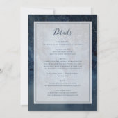 Himmelnächtlicher Himmel mit Rahmen in einer Hochz Einladung (Rückseite)