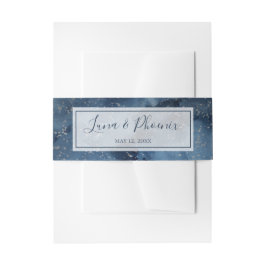 Himmelnächtlicher Himmel mit Rahmenhochzeit Einladungsbanderole