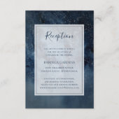 Himmelnächtlicher Himmel mit Rahmenhochzeitempfang Begleitkarte (Vorderseite)