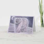 Himmels-Bärn-magische Eisbär-Winter-Karte Karte (Vorderseite)