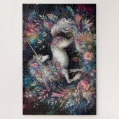 Himmels Einhorn mit Botanicals Puzzle (Vertikal)