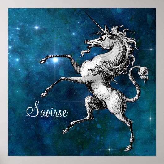 Himmels Einhorn Poster (Vorne)