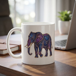 Himmels Elefant Tasse Luxus-Linienkunst