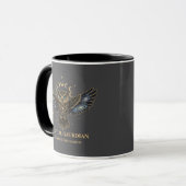 Himmels-Eule Kosmischer Wächter Tasse (Vorderseite Links)