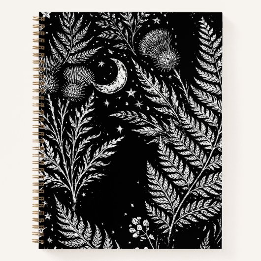 Himmels-Farn-Mond-Notizbuch Notizblock (Vorderseite)