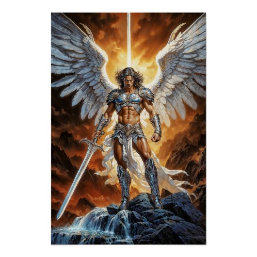 Himmels Goldene Vorhut Erzengel Michael Poster (Vorderseite)