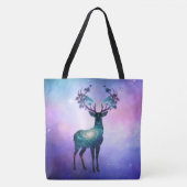 Himmels Hirsch Silhouette Tote Tasche (Vorderseite)