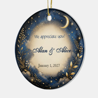 Himmels-Hochzeits- oder Jubiläums-Geschenk-Ornamen Keramik Ornament