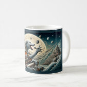 Himmels Hund Pianist Kaffeetasse (VorderseiteRechts)