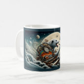 Himmels Hund Pianist Kaffeetasse (Vorderseite Links)