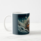 Himmels Hund Pianist Kaffeetasse (Links)
