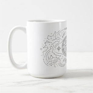 Himmels-Konstellations-Linienkunst Minimalistische Kaffeetasse