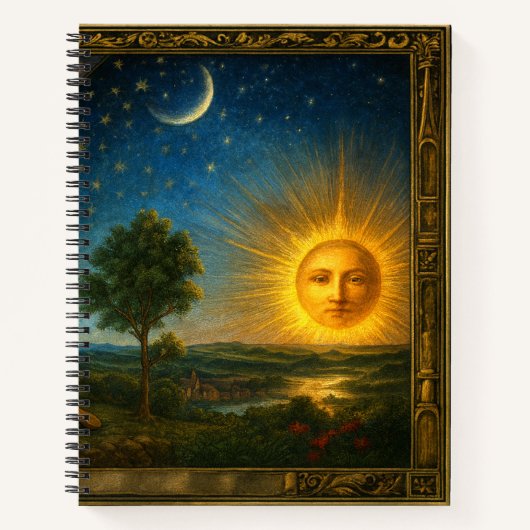Himmels Kosmos Abgeleitet von Flammarion-Stich Notizblock (Vorderseite)