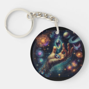 Himmels Kristall in der Palm Galaxy Spacy Schlüsselanhänger