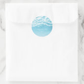 Himmels-Lichterkette Blau Rustikale Gefallen-Stick Runder Aufkleber (Tasche)