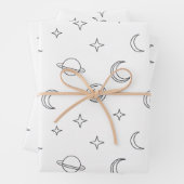 Himmels-Linienkunst Geschenkpapier Set (Beispiel)