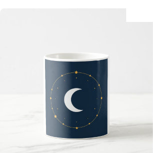 Himmels-Linienkunst-Tasse - Indigo & Gold Kaffeetasse